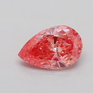 0.49ct PEAR Fancy Vivid Pink VVS2 Coloured Lab diamond