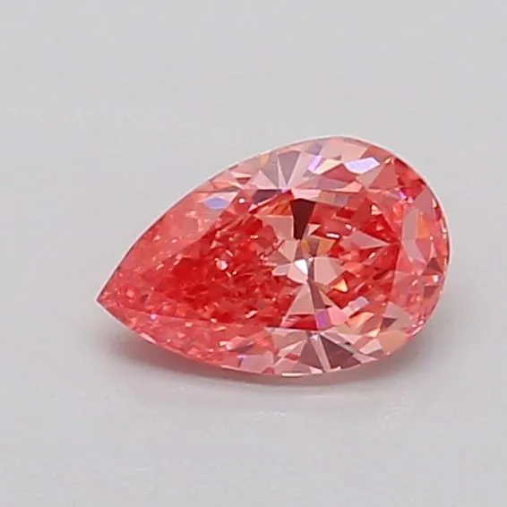 0.49ct PEAR Fancy Vivid Pink VVS2 Coloured Lab diamond