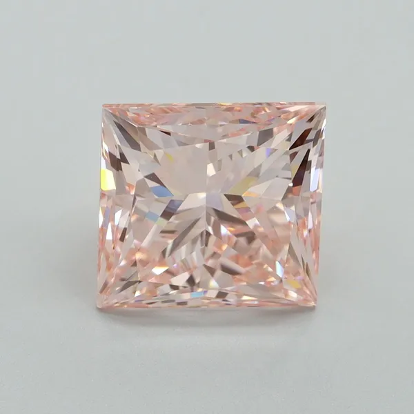 4.5ct PRINCESS Fancy Intense Pink VS1 Coloured Lab diamond