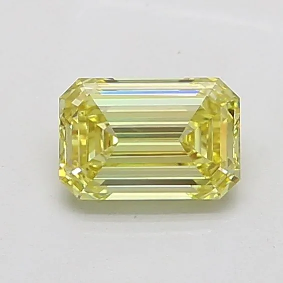 1.06ct EMERALD Fancy Yellow VS1 Coloured Lab diamond