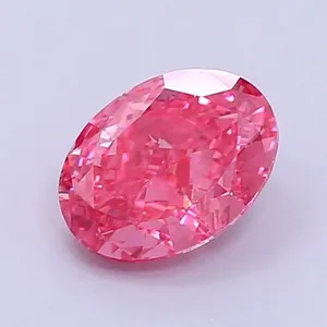 1.08ct OVAL Fancy Vivid Pink VS2 Coloured Lab diamond