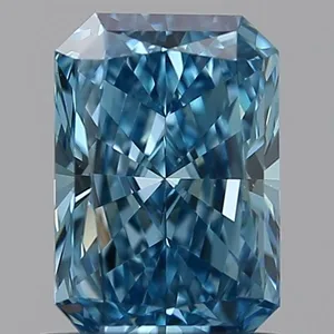 1ct RADIANT Fancy Vivid Blue VVS2 Coloured Lab diamond