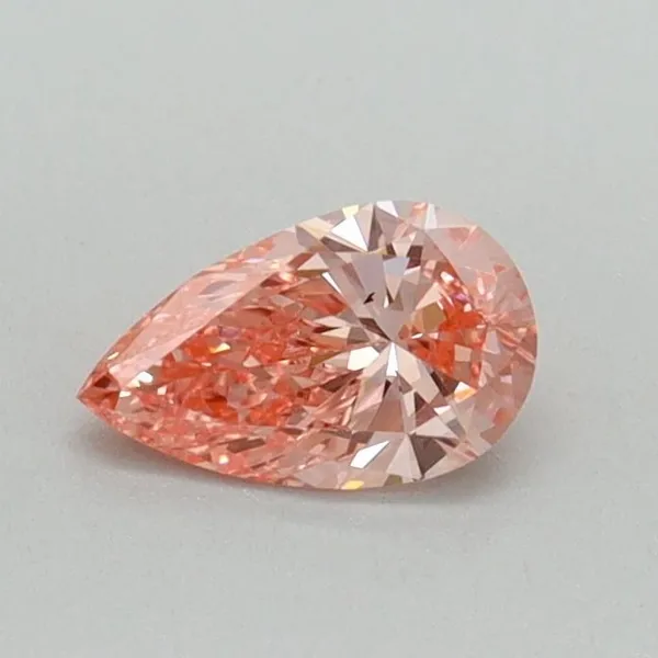 0.38ct PEAR Fancy Vivid Pink VS1 Coloured Lab diamond