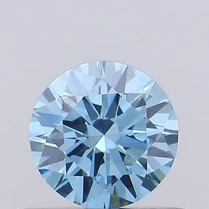 0.53ct ROUND Fancy Vivid Blue VVS2 Coloured Lab diamond