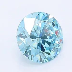 1.05ct ROUND Fancy Vivid Blue VS1 Coloured Lab diamond