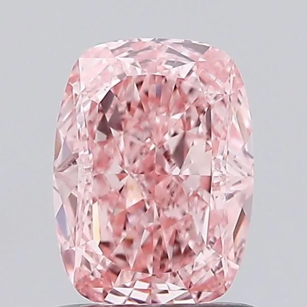 1.08ct CUSHION Fancy Vivid Pink VVS2 Coloured Lab diamond