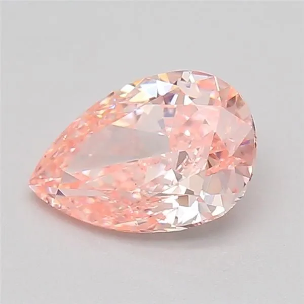 0.54ct PEAR Fancy Vivid Pink VS1 Coloured Lab diamond