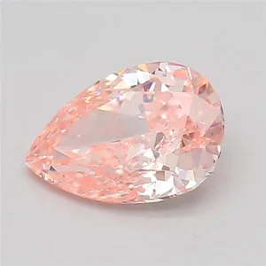 0.54ct PEAR Fancy Vivid Pink VS1 Coloured Lab diamond