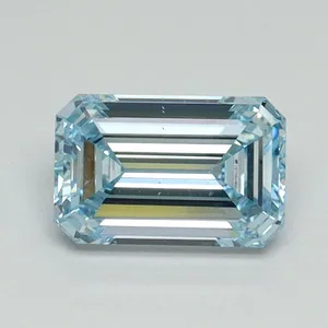 1.01ct EMERALD Fancy Intense Blue VS2 Coloured Lab diamond