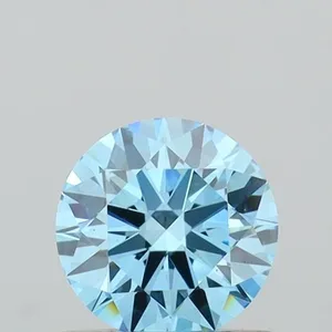 0.61ct ROUND Fancy Vivid Blue VVS1 Coloured Lab diamond