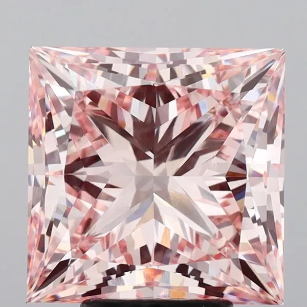 6.92ct PRINCESS Fancy Intense Pink VS1 Coloured Lab diamond