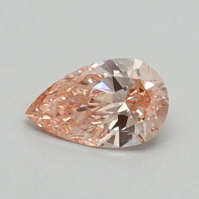 0.42ct PEAR Fancy Vivid Pink VS1 Coloured Lab diamond
