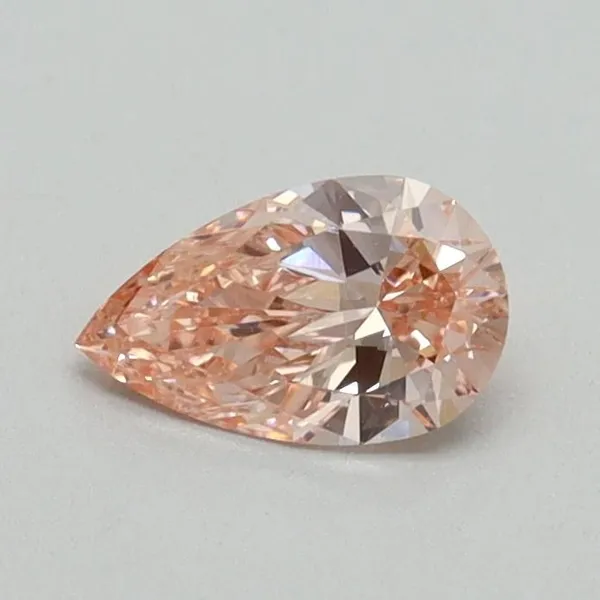 0.42ct PEAR Fancy Vivid Pink VS1 Coloured Lab diamond