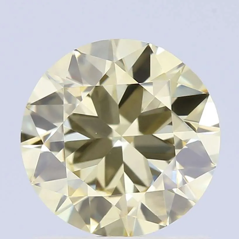 1.01ct ROUND Fancy Yellow VS1 Coloured Lab diamond