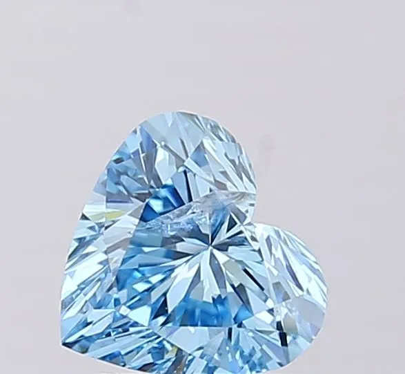 1.02ct HEART Fancy Vivid Blue I1 Coloured Lab diamond