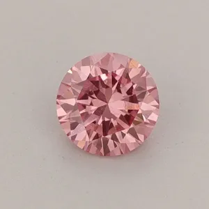 0.42ct ROUND Fancy Vivid Pink VS1 Coloured Lab diamond