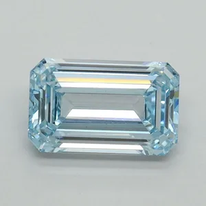 1ct EMERALD Fancy Intense Blue VS1 Coloured Lab diamond