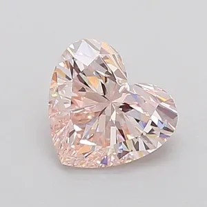 1.65ct HEART Fancy Pink VS2 Coloured Lab diamond