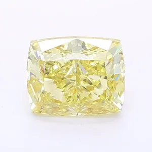 1.02ct CUSHION Fancy Yellow VVS2 Coloured Lab diamond
