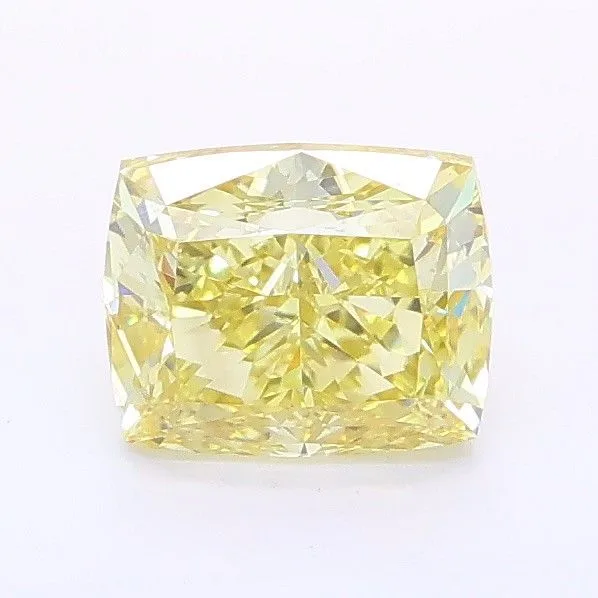 1.02ct CUSHION Fancy Yellow VVS2 Coloured Lab diamond