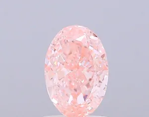 1ct OVAL Fancy Vivid Pink VVS2 Coloured Lab diamond