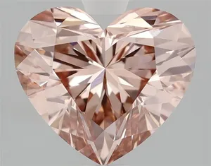 1.58ct HEART Fancy Intense Brown Pink VS1 Coloured Lab diamond