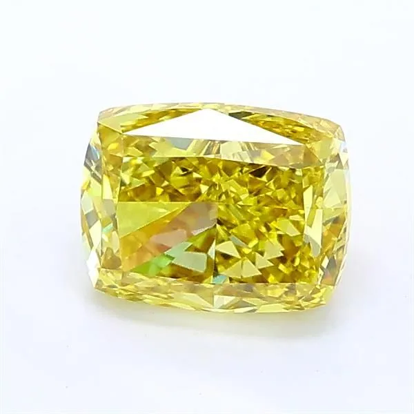1.04ct CUSHION Fancy Intense Yellow VVS2 Coloured Lab diamond
