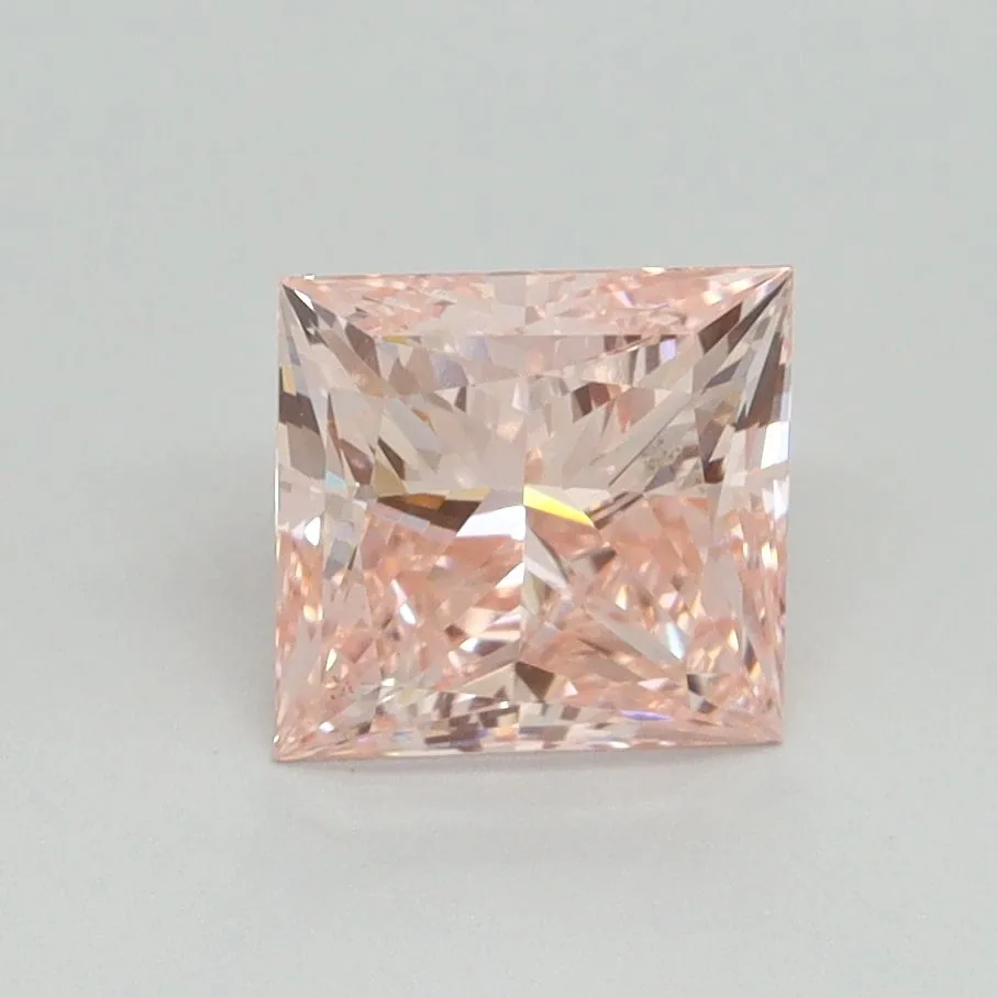 1.49ct PRINCESS Fancy Intense Pink VS1 Coloured Lab diamond