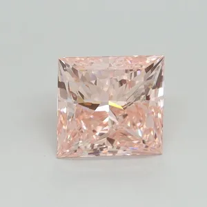 1.49ct PRINCESS Fancy Intense Pink VS1 Coloured Lab diamond