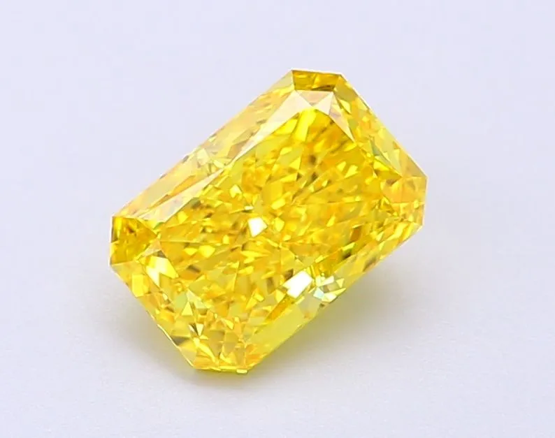 1.20ct RADIANT Fancy Vivid Yellow VVS2 Coloured Lab diamond