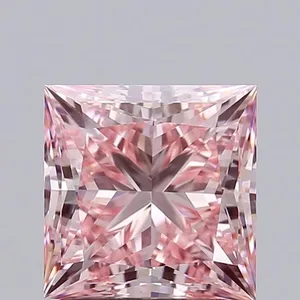 1.85ct PRINCESS Fancy Vivid Pink VS1 Coloured Lab diamond