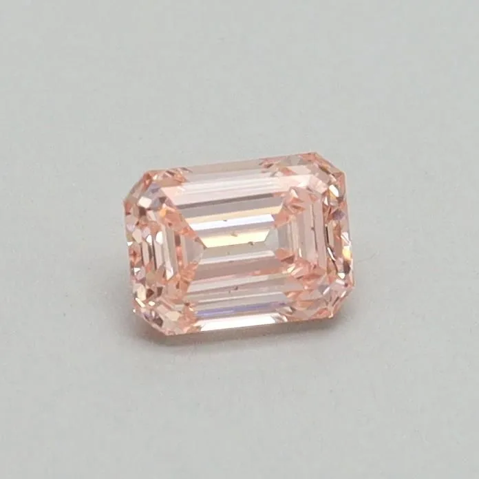 0.31ct EMERALD Fancy Intense Pink VS2 Coloured Lab diamond
