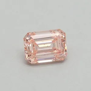 0.31ct EMERALD Fancy Intense Pink VS2 Coloured Lab diamond