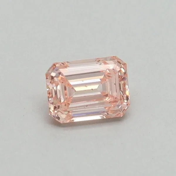 0.31ct EMERALD Fancy Intense Pink VS2 Coloured Lab diamond