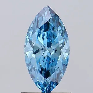 0.98ct MARQUISE Fancy Vivid Blue VS1 Coloured Lab diamond