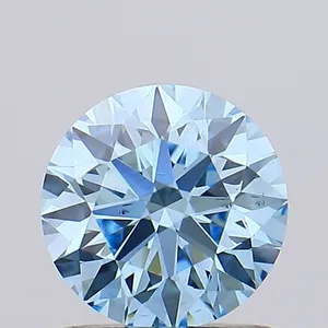 1ct ROUND Fancy Vivid Blue VS2 Coloured Lab diamond