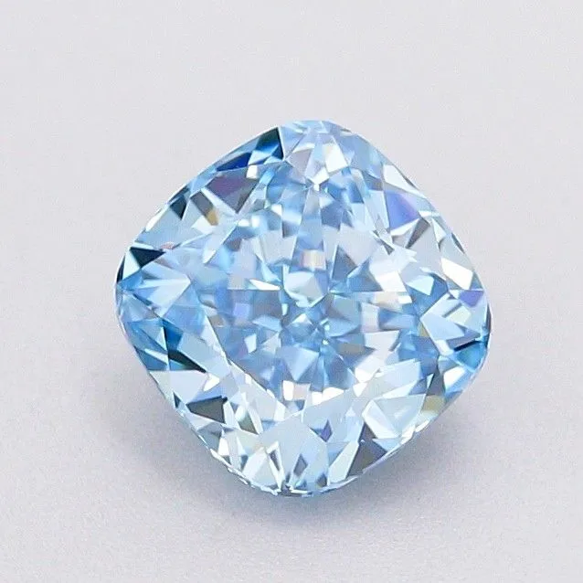1.09ct CUSHION Fancy Vivid Blue VVS2 Coloured Lab diamond
