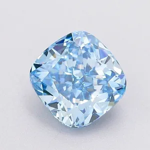 1.09ct CUSHION Fancy Vivid Blue VVS2 Coloured Lab diamond