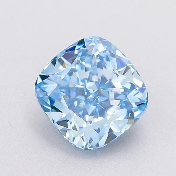 1.09ct CUSHION Fancy Vivid Blue VVS2 Coloured Lab diamond