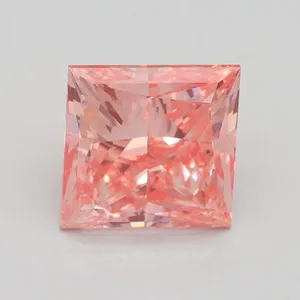 2.01ct PRINCESS Fancy Vivid Pink SI2 Coloured Lab diamond