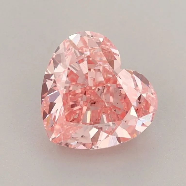 1.51ct HEART Fancy Vivid Pink VS2 Coloured Lab diamond