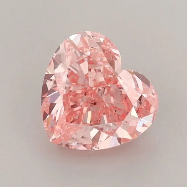 1.51ct HEART Fancy Vivid Pink VS2 Coloured Lab diamond
