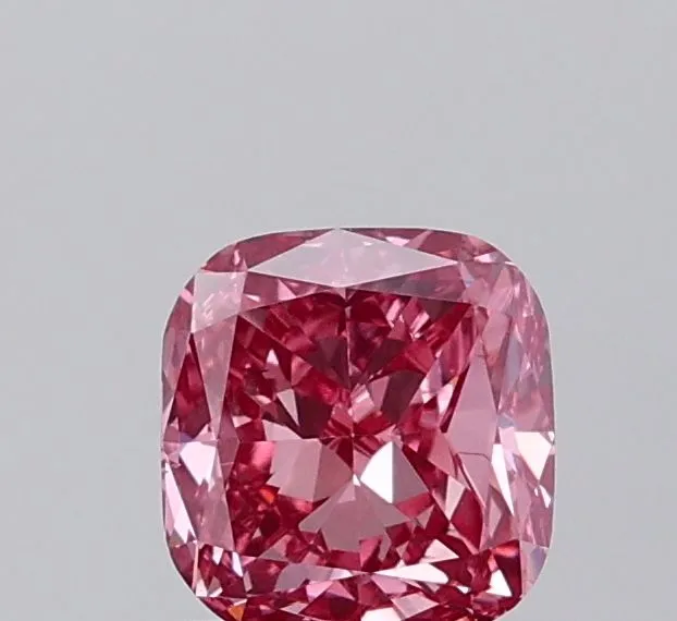 1.04ct CUSHION Fancy Vivid Pink VS2 Coloured Lab diamond