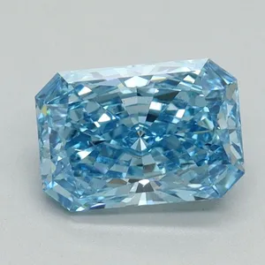 1ct RADIANT Fancy Vivid Blue VS2 Coloured Lab diamond