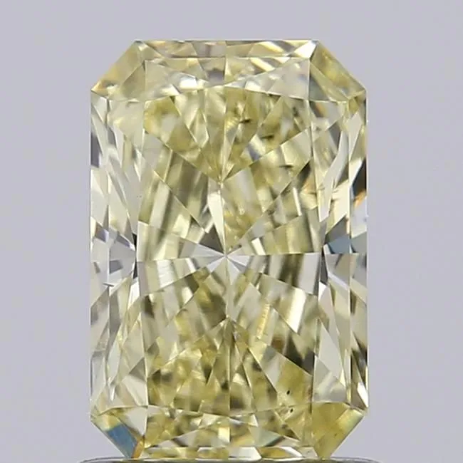 1.01ct RADIANT Fancy Light Yellow VS2 Coloured Lab diamond
