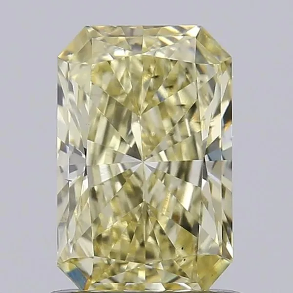 1.01ct RADIANT Fancy Light Yellow VS2 Coloured Lab diamond