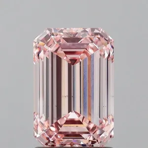 1.71ct EMERALD Fancy Pink VS1 Coloured Lab diamond