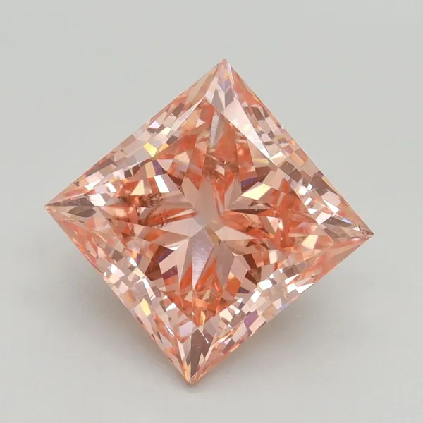 3.5ct PRINCESS Fancy Intense Pink VS2 Coloured Lab diamond