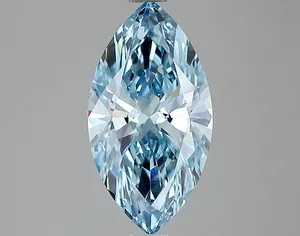 1.5ct MARQUISE Fancy Vivid Blue VS1 Coloured Lab diamond