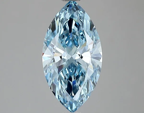 1.5ct MARQUISE Fancy Vivid Blue VS1 Coloured Lab diamond